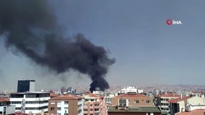 yukselen -  Ankara'da bir hastane inşaatında yangın çıktı. Bölgeye çok sayıda itfaiye ekibi sevk edildi Videosu