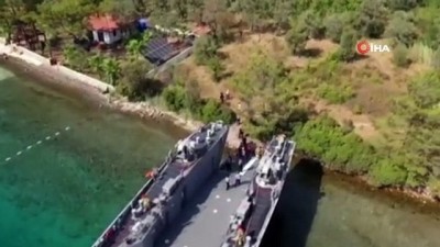 devam eden yanginlar -  Askeri çıkarma gemileri de yangınlarda görev aldı Videosu