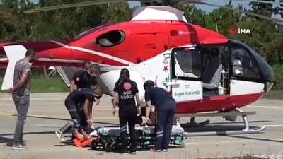yasli adam -  - Beyin kanaması geçiren yaşlı adam ambulans helikopterle hastaneye yetiştirildi Videosu
