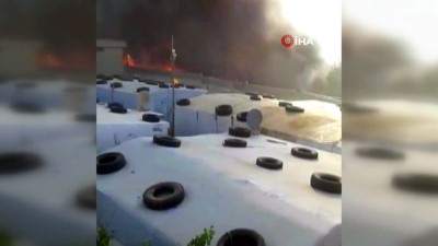 multeci -  - Lübnan'da mülteci kampında yangın Videosu