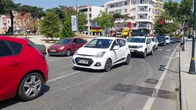 trafik yogunlugu -  Tekirdağ'da İstanbul'u aratmayan görüntüler Videosu