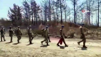 komando -  Hatay'da komandolar yangın söndürüyor Videosu