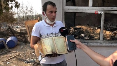mustakil ev -  Yangında küle dönen evde bir tek Kur'an-ı Kerimler zarar görmedi Videosu