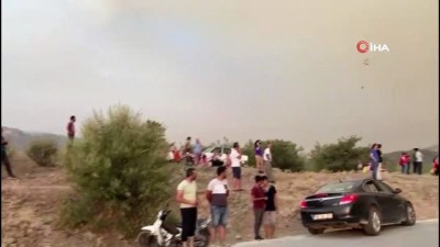 helikopter -  Çine Akçaova yangını devam ediyor Videosu