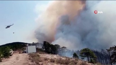 helikopter -  Kavaklıdere yangını Menteşe sınırlarında devam ediyor Videosu