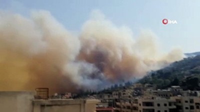 ormanlik alanda yangin -  - Suriye'deki orman yangını yerleşim bölgelerine yaklaştı Videosu