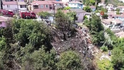agacli -  Çatalca’da yerleşim alanına yakın ağaçlık alanda korkutan yangın Videosu