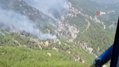 helikopter -  Köyceğiz yangınına 4 uçak ve helikopter müdahale ediyor Videosu