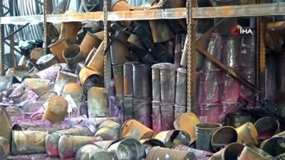 geri donusum -  Boya fabrikasındaki yangında milyonlarca liralık zarar oluştu Videosu