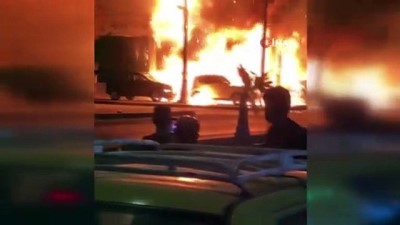 general -  - Irak'ta araç galerisinde yangın: 10 araç küle döndü Videosu