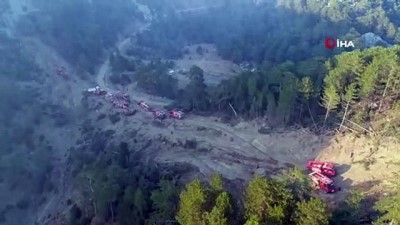 devam eden orman yanginlari -  Köyceğiz dağlarının yoğun dumanı havadan görüntülendi Videosu