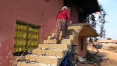 yardim talebi -  Yangında evi küle dönen Döndü teyze bir terliği ve kıyafetiyle  kaçabildi Videosu